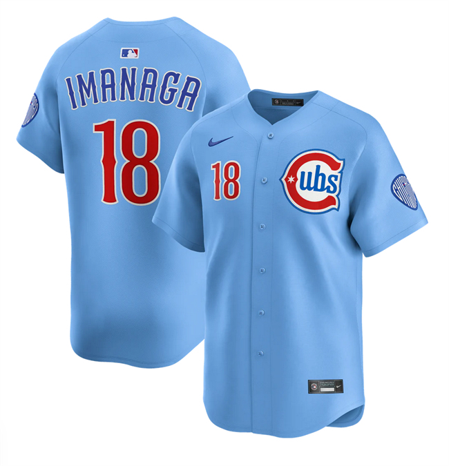 Men's Chicago Cubs #18 Shōta Imanaga Blue 2024/25 2nd Alternate Limited Stitched Baseball Jersey